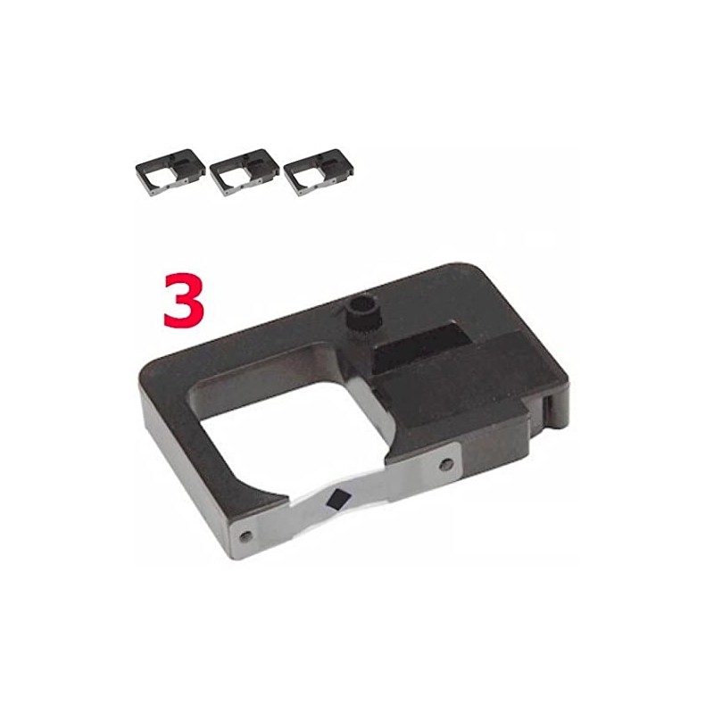 3-Pack, Simplex 100, Bravo Time Clock Ribbon Cartridge, Black