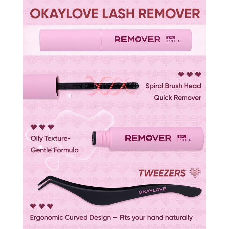 OKAYLOVE Manga Lash Clusters Kit, BUNNY 8-18mm Anime Cluster Eyelash