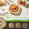 DTFMZOV 30 Pcs 16 oz Compostable Bowls, Square Bowls Disposable