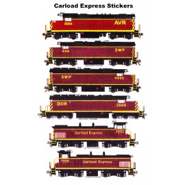 Carload Express Locomotives 6 individual Stickers Andy Fletcher