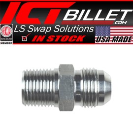 Straight -10AN Flare Male to 1/2"NPT Pipe Adapter Fitting 10 an Bare Aluminum, AN816-10-08A