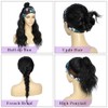 SAPPHIREWIGS Pelucas sintéticas negras con diadema y ondas corporales para