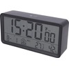 Fuji Boeki Radio-controlled Digital Table Clock, Large, Black 60693