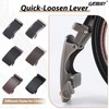 LEACOOLKEY Men's leather belt with slide automatic, Adjustable Ratchet Belt