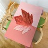 Swono Tablecloth Maple, Autumn Maple Leaf On Coral Pink Table