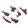 7PCS Cowhide Musical Instrument Keychains Mini Guitar Violin Horn Bass