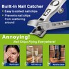DIGNITY Nail Clippers with Catcher and Safety Lock,Wide Jaw Opening,Thick
