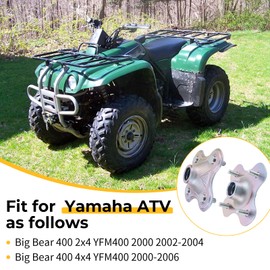 M MATI Rear Left&Right Axle Wheel Hub for Yamaha Big Bear 400 2x4 YFM400 2000 2002-2004 Big Bear 400 4x4 YFM400 2000-2006 2HR-25383-01-00 5FU-F5377-11-00