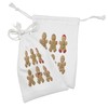 Ambesonne Gingerbread Man Fabric Pouch Set of 2, Vivid Homemade