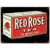 Red Rose Tea Metal Sign Ad Repro Coffee  9x12" 60224