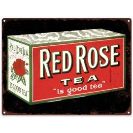 Red Rose Tea Metal Sign Ad Repro Coffee  9x12" 60224