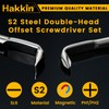 Hakkin 2PCS Offset Screwdriver Set S2 Steel Z-Type Double Head