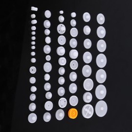 Walfront Plastic Motor Gears Robot Gear Kit Pulley Belt Single Double Crown Worm Gears Set for DIY Car Robot (64 Kinds)