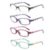 IVNUOYI 4 Pack Reading Glasses Blue Light Blocking,Fashion Ladies Spring