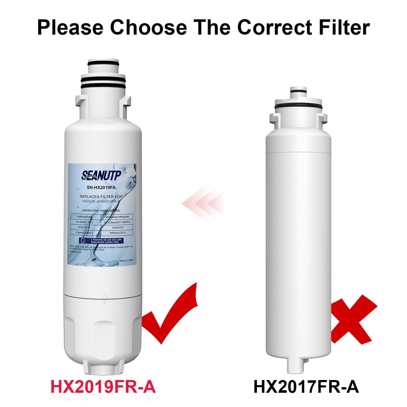 HX2019F-A/HX2019FR-A Filter Replacement, Compatible With Hisense HRM260N6TSE, HRFD560SW, HRCD585BW, HRFD634BW,