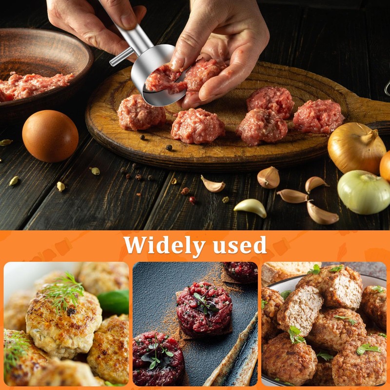 ZLHETWT Falafel Maker, Stainless Steel, Silver, 1 Count