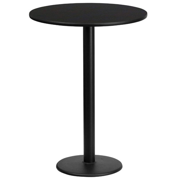 Flash Furniture 24'' Round Black Laminate Table Top with 18''