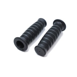 Beatus Vertical Groove Tull Type Bike Handle Grip 0.9 inches (22.2 mm) Universal Grip Left and Right Set Barrel Type (Black)