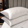 YUTNSAN White Silk Pillowcase Set, 2 Pack, 50X75cm, Envelope Closure,