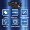 3-Port Gigabit POE Extender,10/100/1000Mbps 1 in 2 Out POE Repeater,