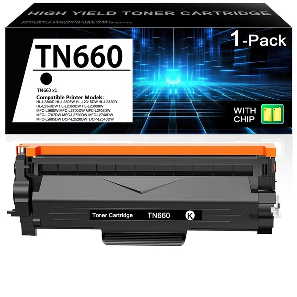 Generic TN660 Toner Cartridge Replacement for Brother TN-660 TN630 TN-630