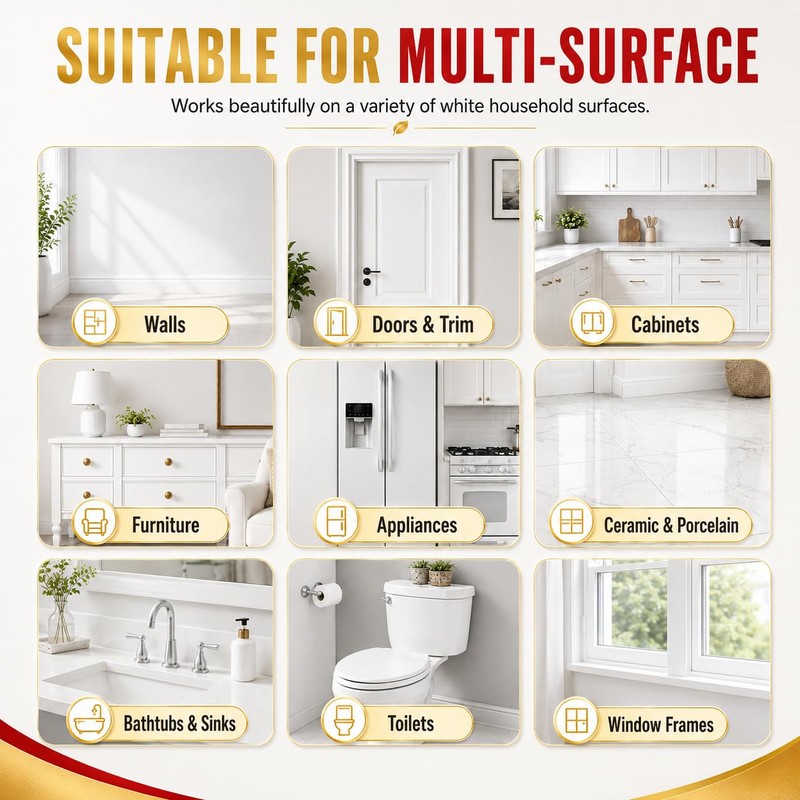 White Touch Up Paint, Multi Surface White Paint, Touch Up