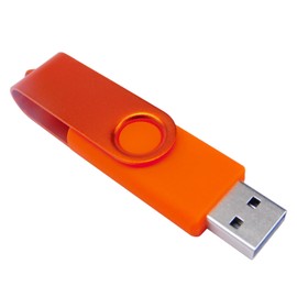 Mini Capacity USB Flash Drive Memory Sticks Thumb Drives with 1 OTG (Micro USB) and 1 Type-C (USB-C) Adaptor for Mobile Phone (Orange 512MB)