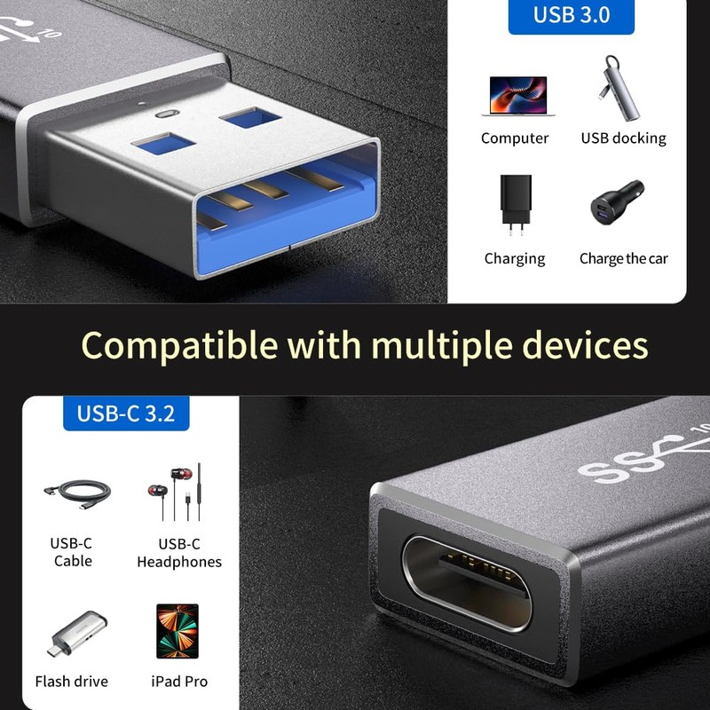 [10Gbps] Adaptador USB 3.2 Gen 2 de Alta Velocidad de