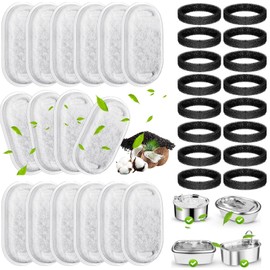 Cat Water Fountain Filter for Stainless Steel 108oz/3.2L& 67oz/2L Automatic Pet Water Dispenser Fountian Replacement Filter with Sponges