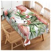 Walmsco Tablecloth Pink Flamingo Tropical Jungle Decor For Dining Room