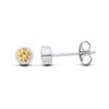 Sterling Silver Citrine Stud Earrings - November Birthstone