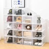 beehomay Hat Organizer Box,Stackable Clear Baseball Caps Holder Box Containers