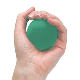 THERABAND Hand Exerciser, Stress Ball For Hand, Wrist, Finger, Forearm, Grip Strengthening & Therapy, Squeeze Ball to Increase Hand Flexibility & Relieve Joint Pain, Green, Medium
