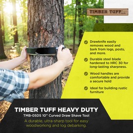 Timber Tuff TMB-10DC Curved Draw Shave, 10"
