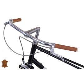 Gusti Sean K. Genuine Leather Handlebar Grip Bicycle Handle Brown Leather