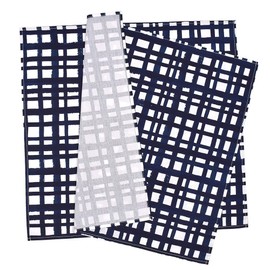 Style Decor W5102500 Table Napkin/Torchon, Set of 2, Indigo Check, Dish Towel, Napkin, Color Napkin, Thick, Dish Towel
