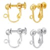 CRAFTYMELODY Pack of 60 Ear Clip Converters 2 Coloured Brass