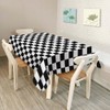 Walmsco Tablecloth Black White Checkerboard Decor For Dining Room Kitchen