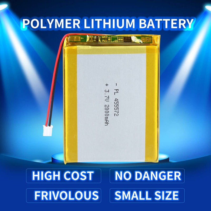 YTKavq 455572 - Batería de iones de litio (3,7 V,