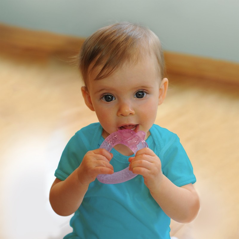 green sprouts Fruit Cooling Teether-Pink Strawberry