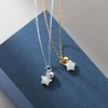 SUYACS 925 Sterling Silver Star Bead Necklaces for Women 14K