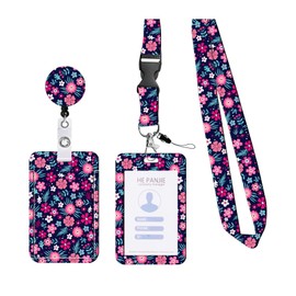 1 x ID Card Holder with Strap, Lanyard ID Holder, Lanyard for Keys, Bus Tickets, Students, Used for ID Cards, Key Tickets, Office, School Supplies