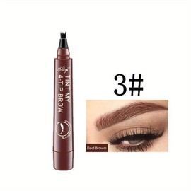 Four Claw Liquid Eye Brow Pen, 1 CountWaterproof Long-lasting Eyebrow Pencil, Sweat-proof Smoothing Tip Brow Styling Pen for DailyUse:_MB-03（Reddish Brown）