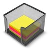 Desk Notes Cube,Mesh Memo Pad Holder,4.1×3.1inch Note Block Holder,Desktop Notepad