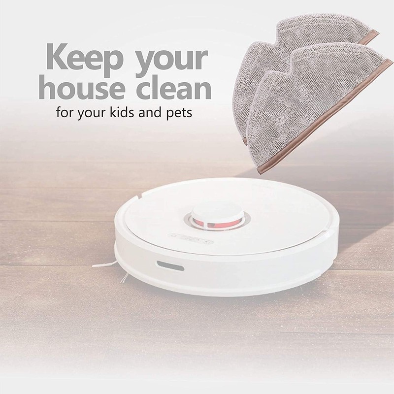 KEEPOW 6 Pcs Microfiber Mop Cloth Compatible with Roborock S5,