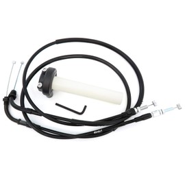 Short Throttle Cable Set w/Black Throttle Tube - Fits Honda CB550K CB750-1977-1978