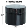 Matoolser Black Glass Storage Jar 250ml Wide Mouth Airtight UV