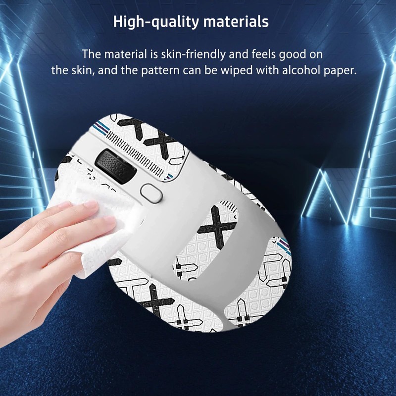 NOUKAJU Mouse Grip Tape Full Coverage for Keychron M6, Mouse