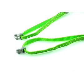 SMALLLEE_LUCKY_STORE Toy Dog Cat Kitten Adjustable Harness Collar Rabbit Harness Elastic Walking Harness Set for Small Animals, Polka Dots, Green