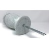 OPTIMUM Memorial Cemetery Flower Vase - Plastic (White Granite) with